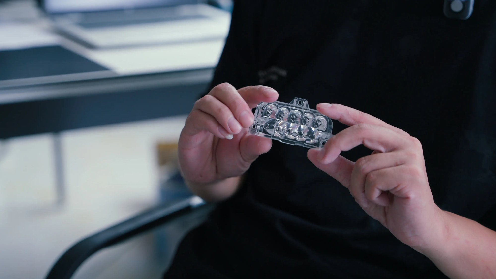Concentrator: compact, with densely arranged curved patterns in varying shapes.