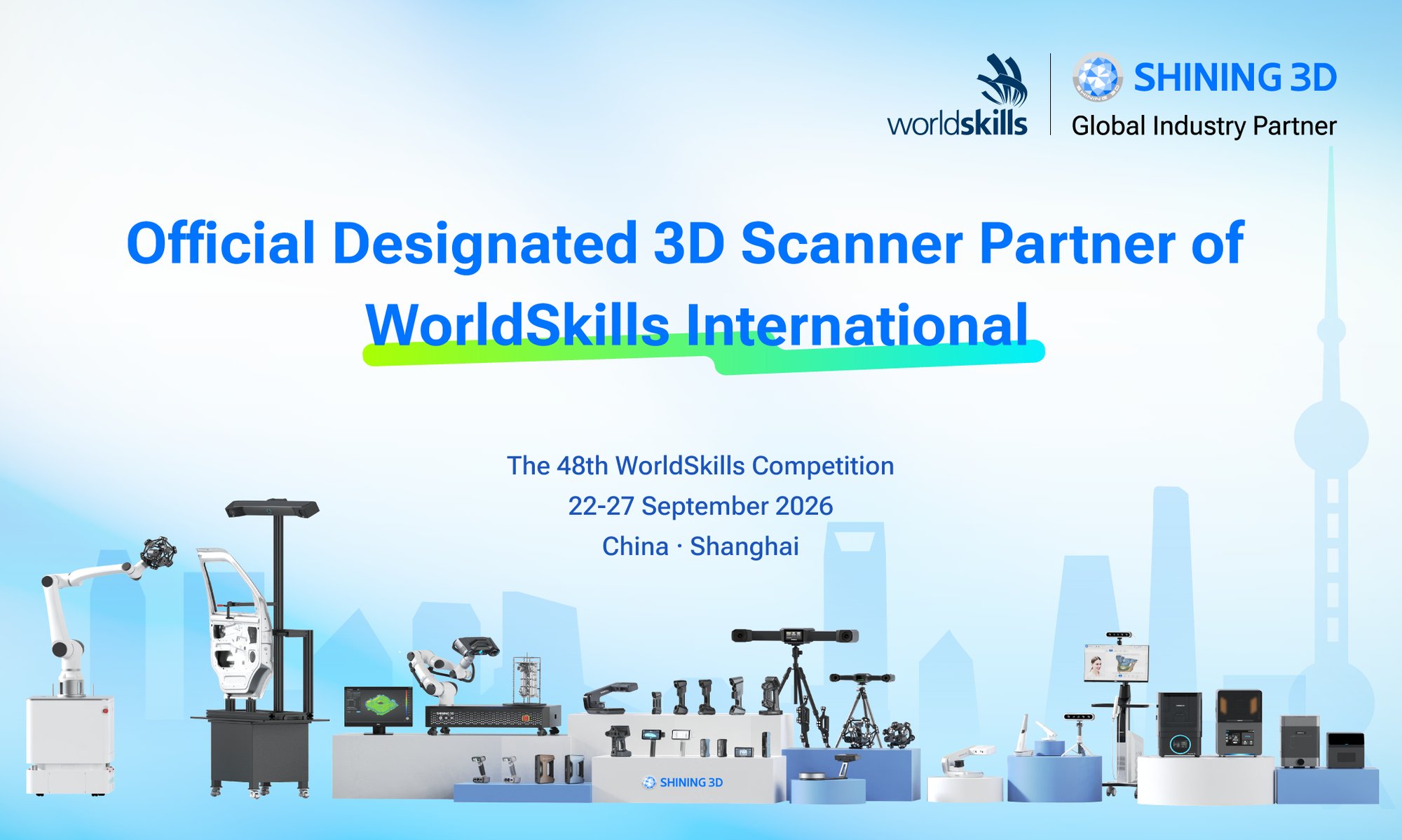 Official designated 3D scanner partnr of WorldSkills International