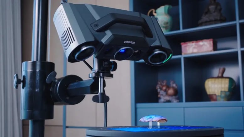 3D scanning the oracle bones with OptimScan Q12 high-precision 3D scanner