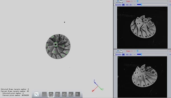 Screenshot during 3D scanning