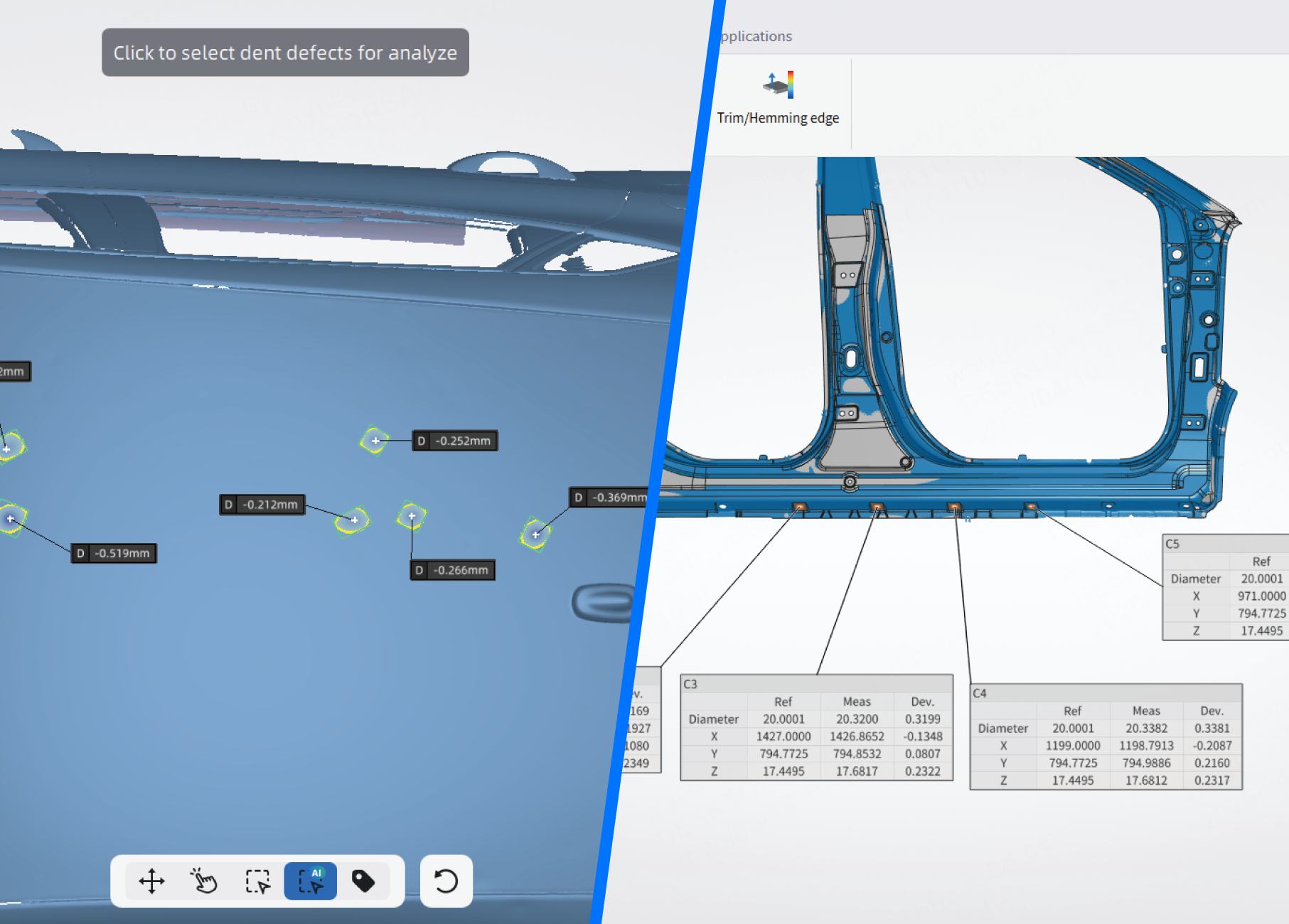 Unipoint Inspection Module SHINING3D Inspect丨3D Inspection Software丨SHINING 3D