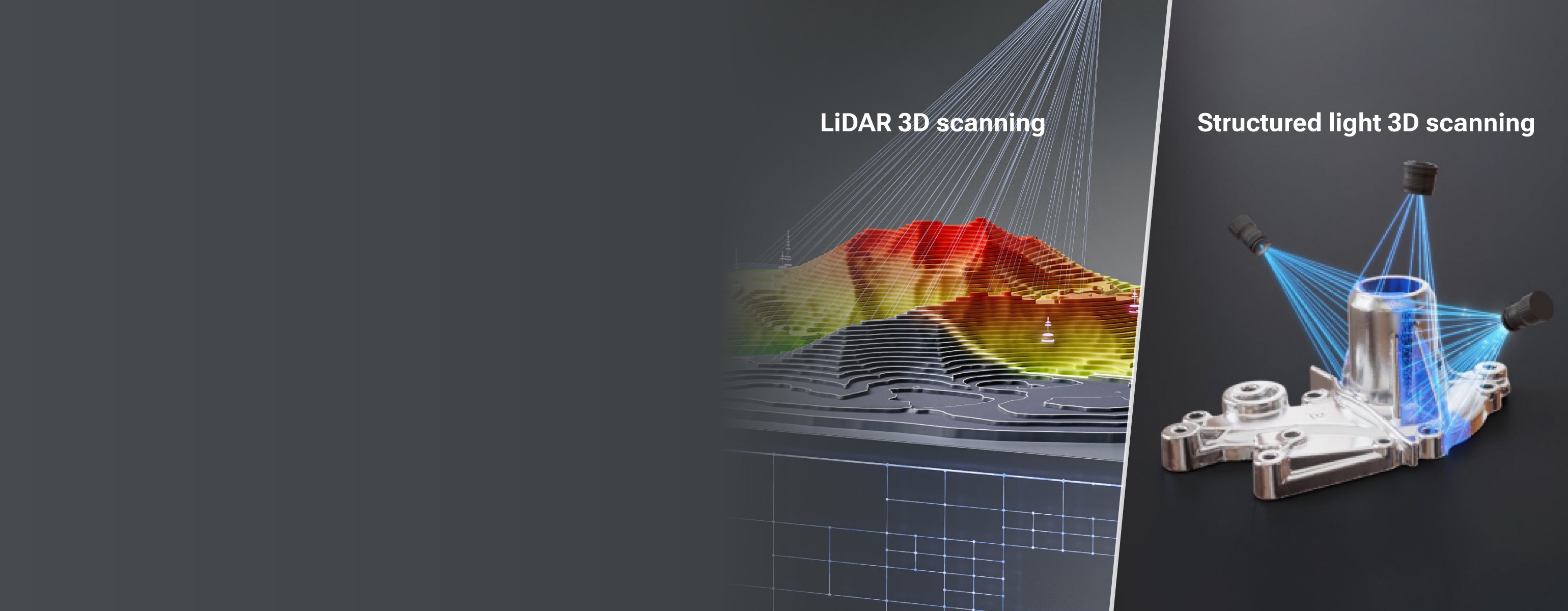 LiDAR 3D scanning & Structured light 3D scanning - banner