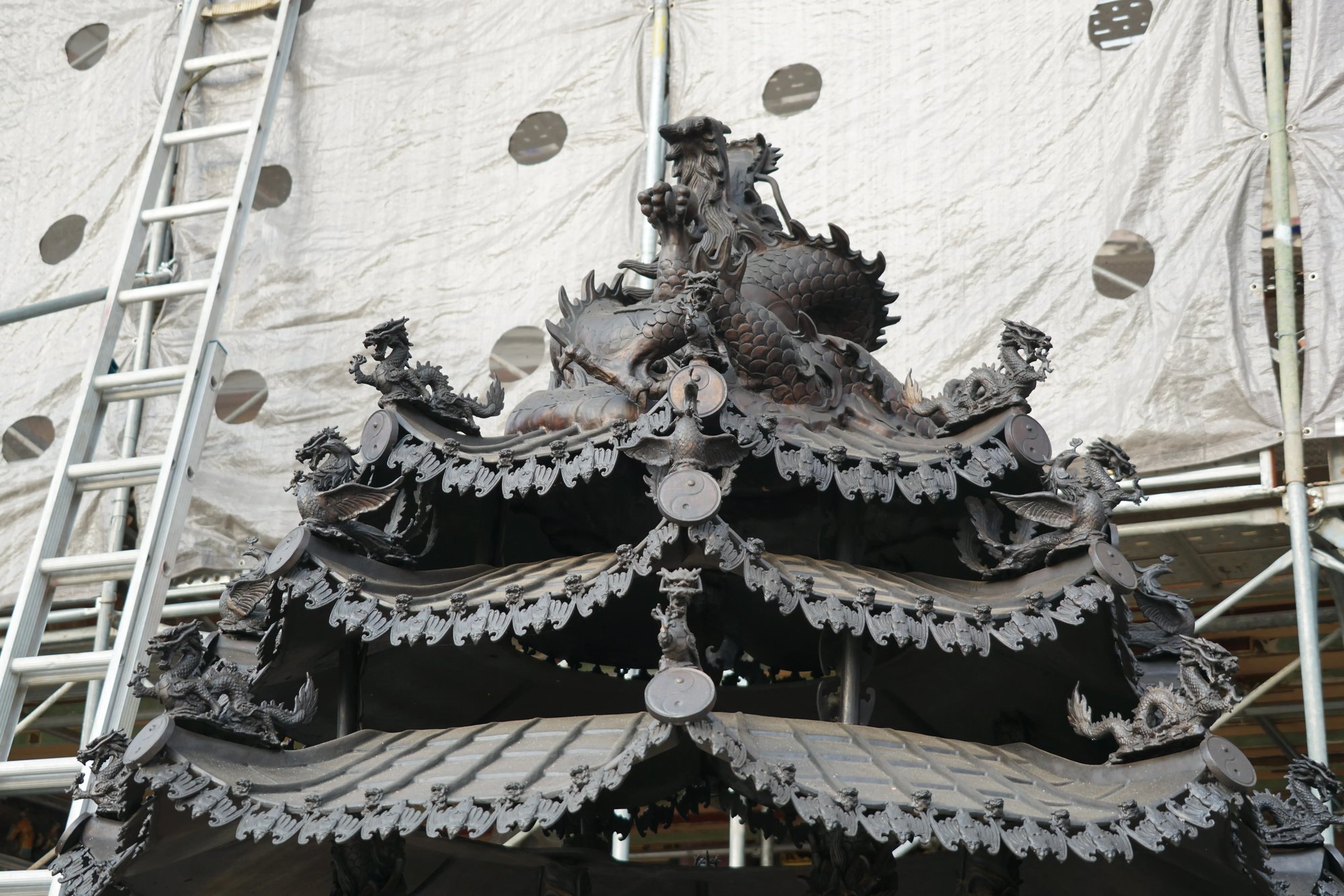 Top of the Tiangong Furnace with rich in details and features