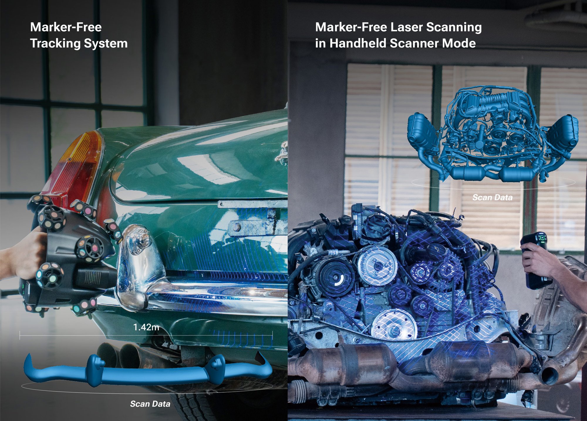 EinScan Trak All-Scenario Marker-Free 3D Scanning