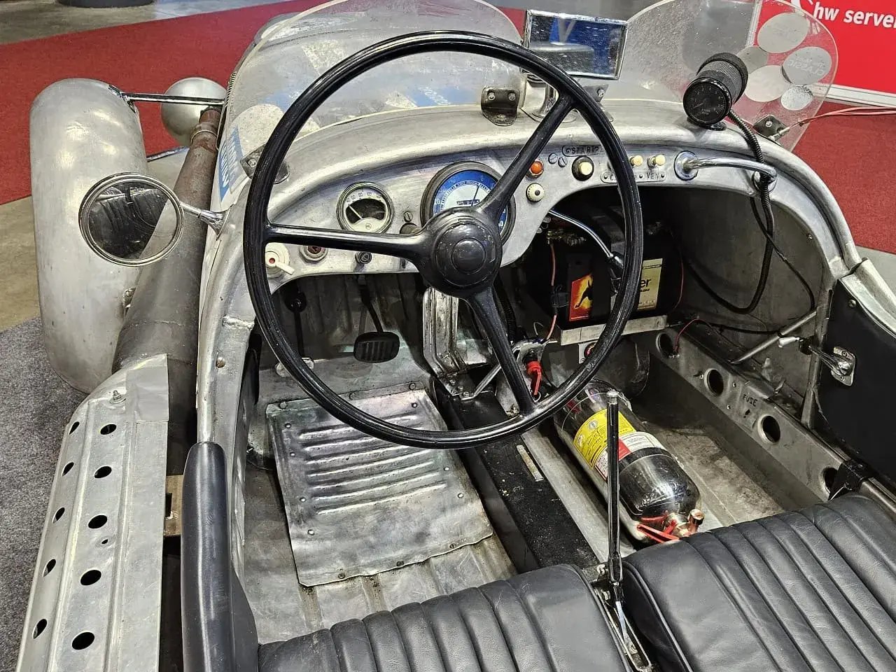 A look inside the modest cockpit of the famous race car