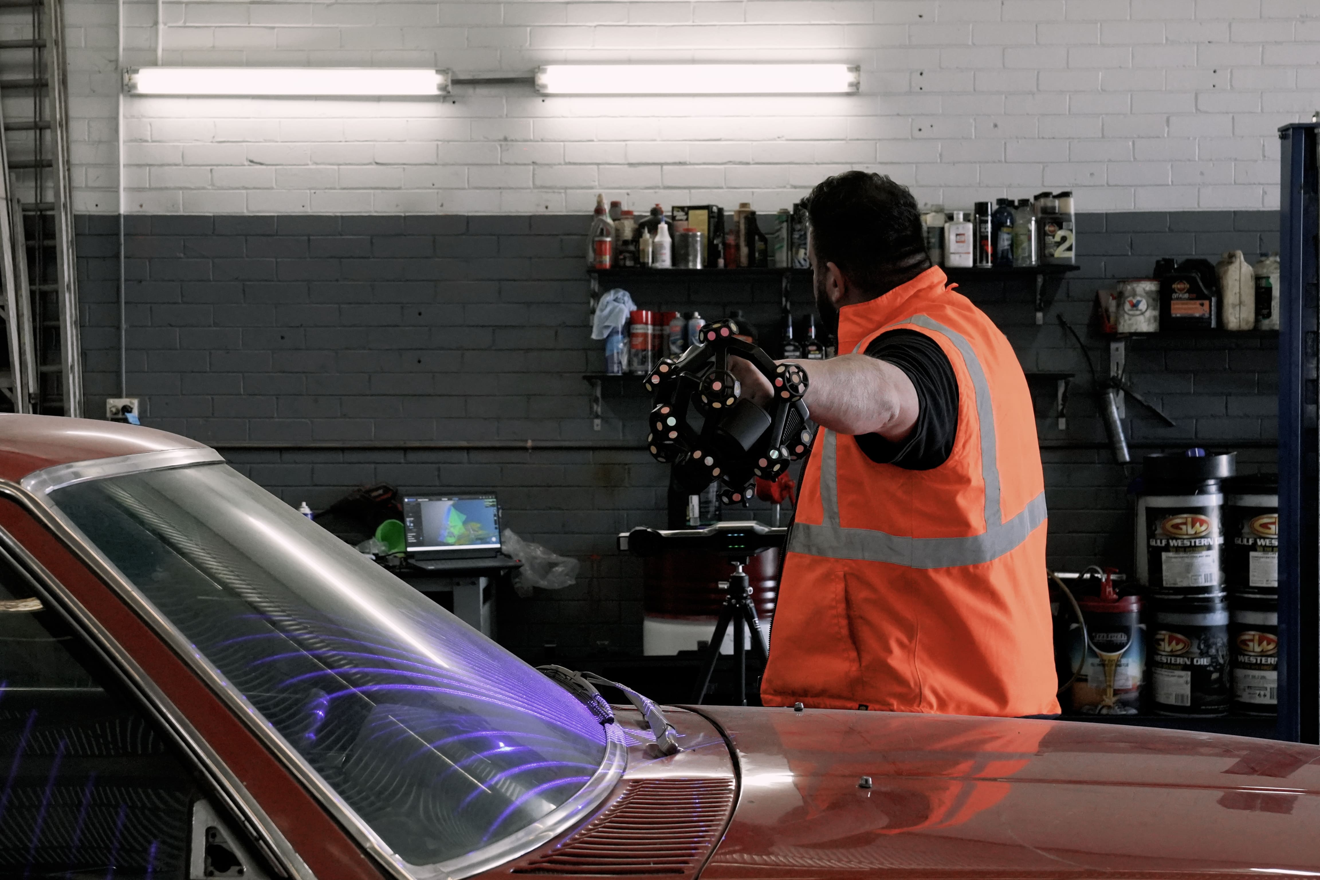 Car body 3d scanning with FreeScan Trak Nova