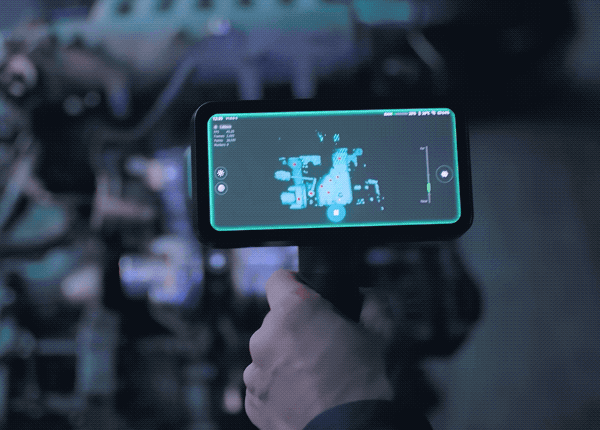 Conmutación láser dinámica EinScan Rigil