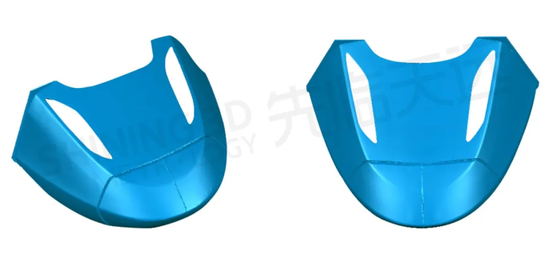 FreeScan Trak Series capturing the full geometry of a train nose cone for dimensional inspection