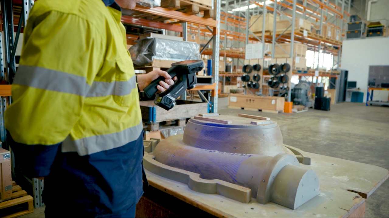 3D scanning the slurry pump with FreeScan Omni